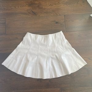 Leather beige skort